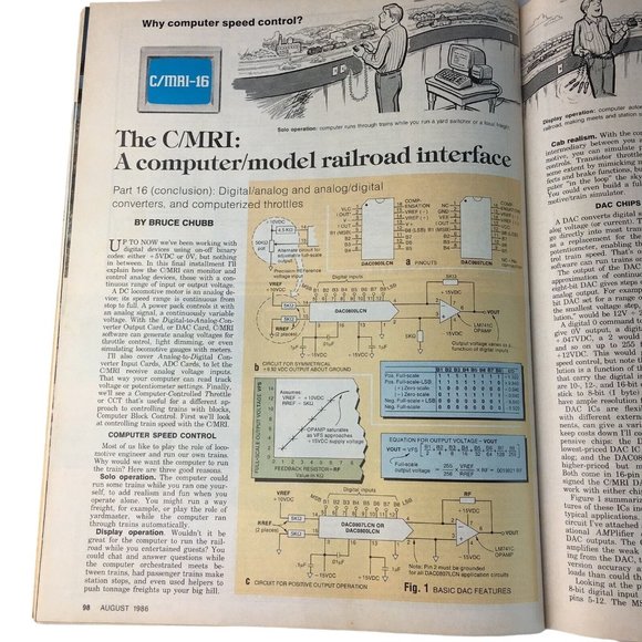 Model Railroad Magazine August 1986 Los Angeles Subdivision Vintage u - Picture 7 of 12